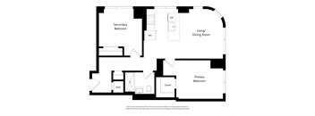 B01 floor plan for Allen Modern Apartments New Rochelle 10801