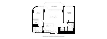 D04P floor plan for Allen Modern Apartments New Rochelle 10801