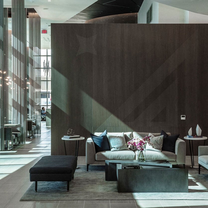 Living room decor at Altaire, Arlington, 22202