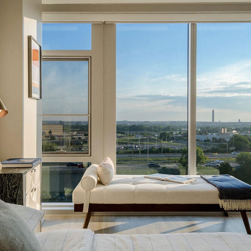 Beautiful view through window at Altaire, Arlington, VA, 22202