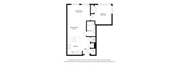 1Bed - 1 bath A03 Floor Plan at Arrowwood Apartments, North Bethesda, MD