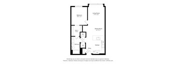 1Bed - 1 bath A05 Floor Plan at Arrowwood Apartments, North Bethesda, Maryland