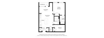 Junior -1 bed bath B03 Floor Plan at Arrowwood Apartments, North Bethesda, MD