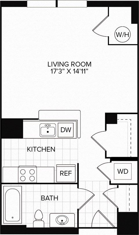 Astoria Floor Plan at Wentworth Apartment Homes, North Bethesda, Maryland