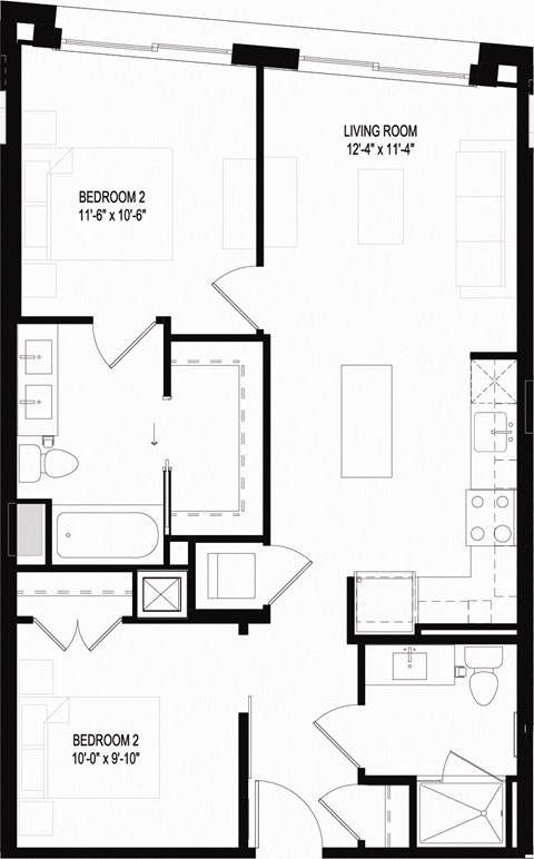 B05 floor plans 2 bedroom