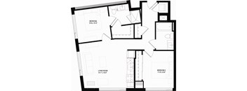 C01 Floor Plan 2 Bedroom