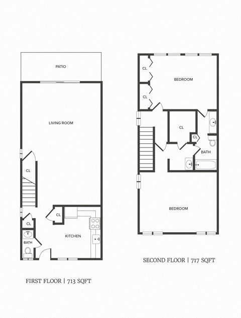 C11R Floor Plan 1.5 Bath 2 Bedroom in Greenwich, CT
