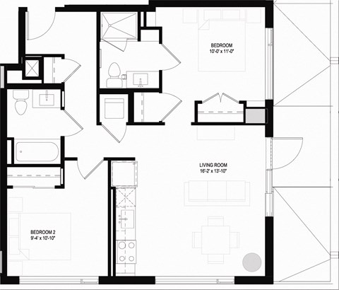 c02 floor plan two bedroom
