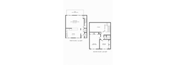 2 bedroom 1.5 bathroom floor plan C05R at Greenwich Place, Connecticut, 06830