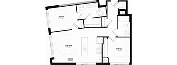 C08 floor plan 2 bedroom