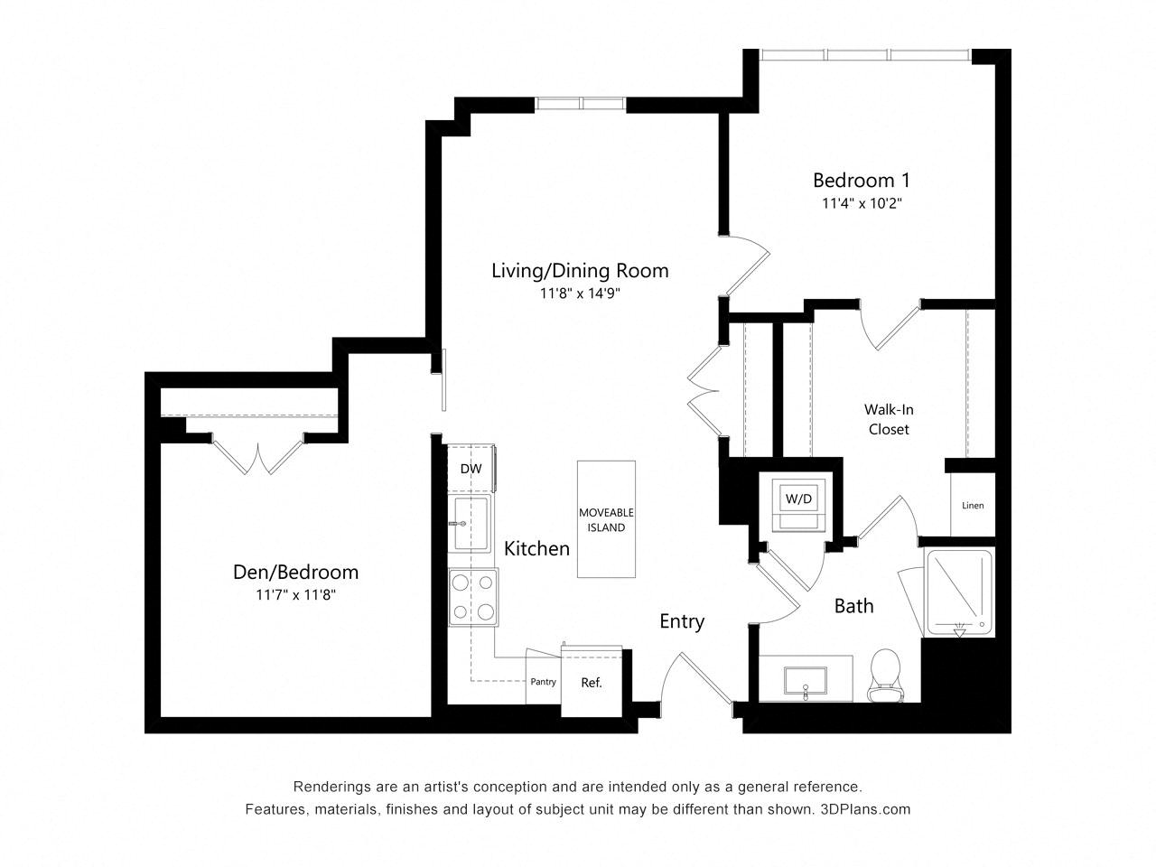 B08 - JR 2 Bedroom floor plan