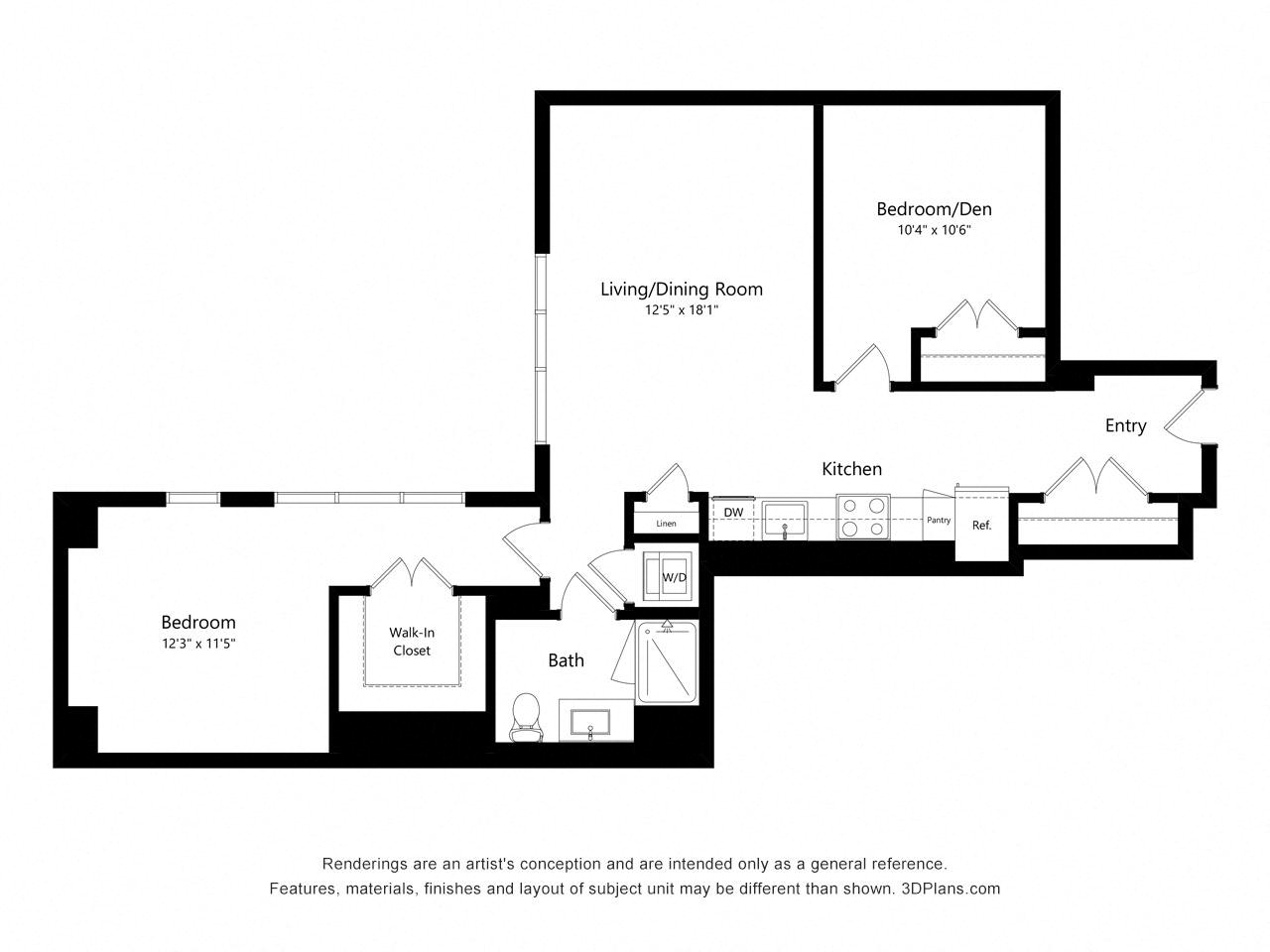 B09 - JR 2 Bedroom floor plan