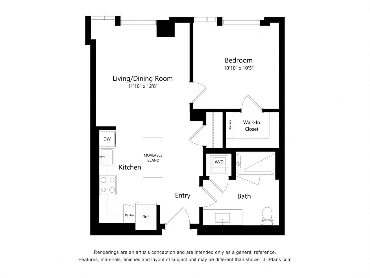 A04 - 1 Bedroom floor plan