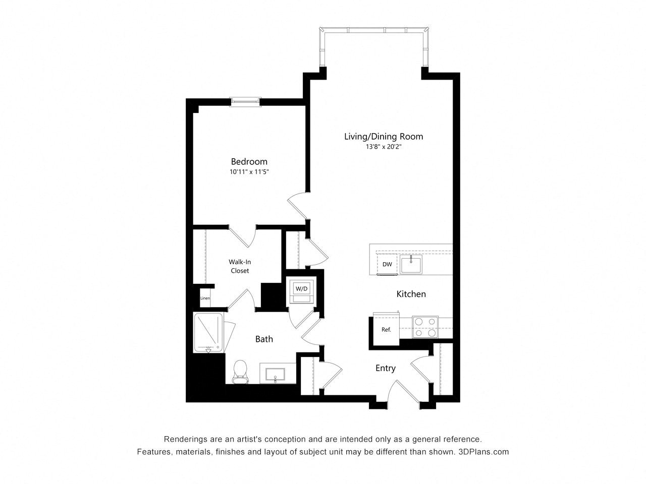 A06 - 1 Bedroom floor plan