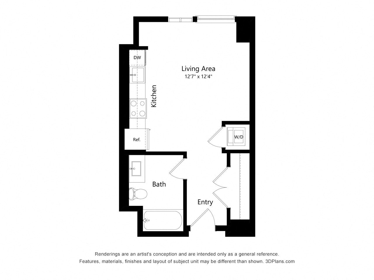 S01 - Studio floor plan