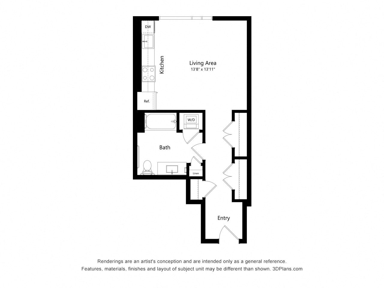 S03A - Studio floor plan