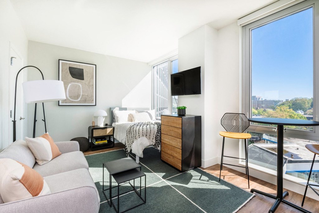 Bedroom with views at Continuum, White Plains, New York