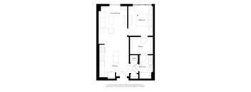 Envoi A01 Floor Plan 1 Bedroom 1 Bathroom