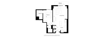 Envoi A04 Floor Plan 1 Bedroom 1 Bathroom