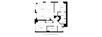 Envoi C02A Floor Plan 2 Bedroom 2 Bathroom