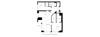 Envoi C03 Floor Plan 2 Bedroom 2 Bathroom