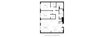 Envoi C04P Penthouse Floor Plan 2 Bedroom 2 Bathroom