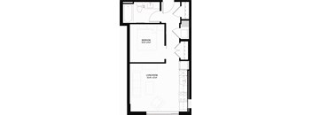 J10 - 1 Bedroom, 1 Bath, 499 Square Feet, No Balcony