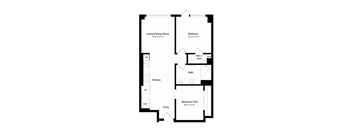 Morse B1 Floorplan - 1 Bed with Den at Morse, Washington