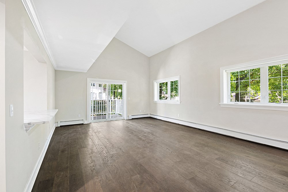 Newly renovated apartment home with new flooring, vaulted ceilings, new paint