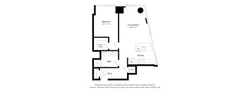 A03 Floor Plan 1 Bed1 Bath
