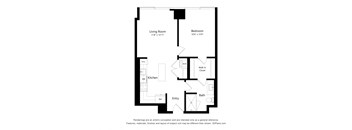 A04 Floor Plan 1 Bedroom 1 Bath
