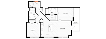 2 bedroom 2 bathroom Floor plan V at Altaire, Arlington