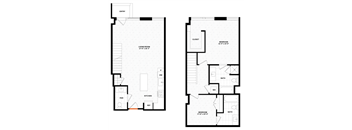 2 bedroom 2 bathroom Floor plan X at Altaire, Virginia
