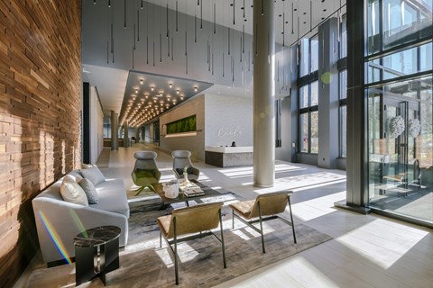 a view of the lobby at the loews philadelphia hotel