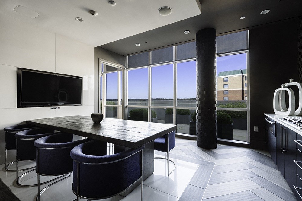 Living room decor with white interior1 at Continuum, White Plains, 10606