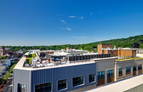 an aerial view of a building in a city at Valley and Bloom, Montclair, NJ, 07042
