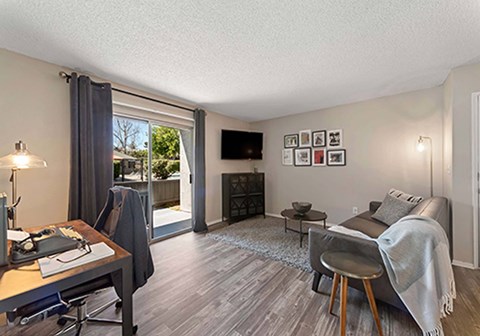 Main Living Room at Hendrix Apartments, Escondido, CA