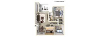 A series of images showing different views of a small apartment layout.