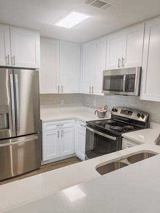 Renovated One-Bedroom With Stainless Steel Appliances and Backsplash