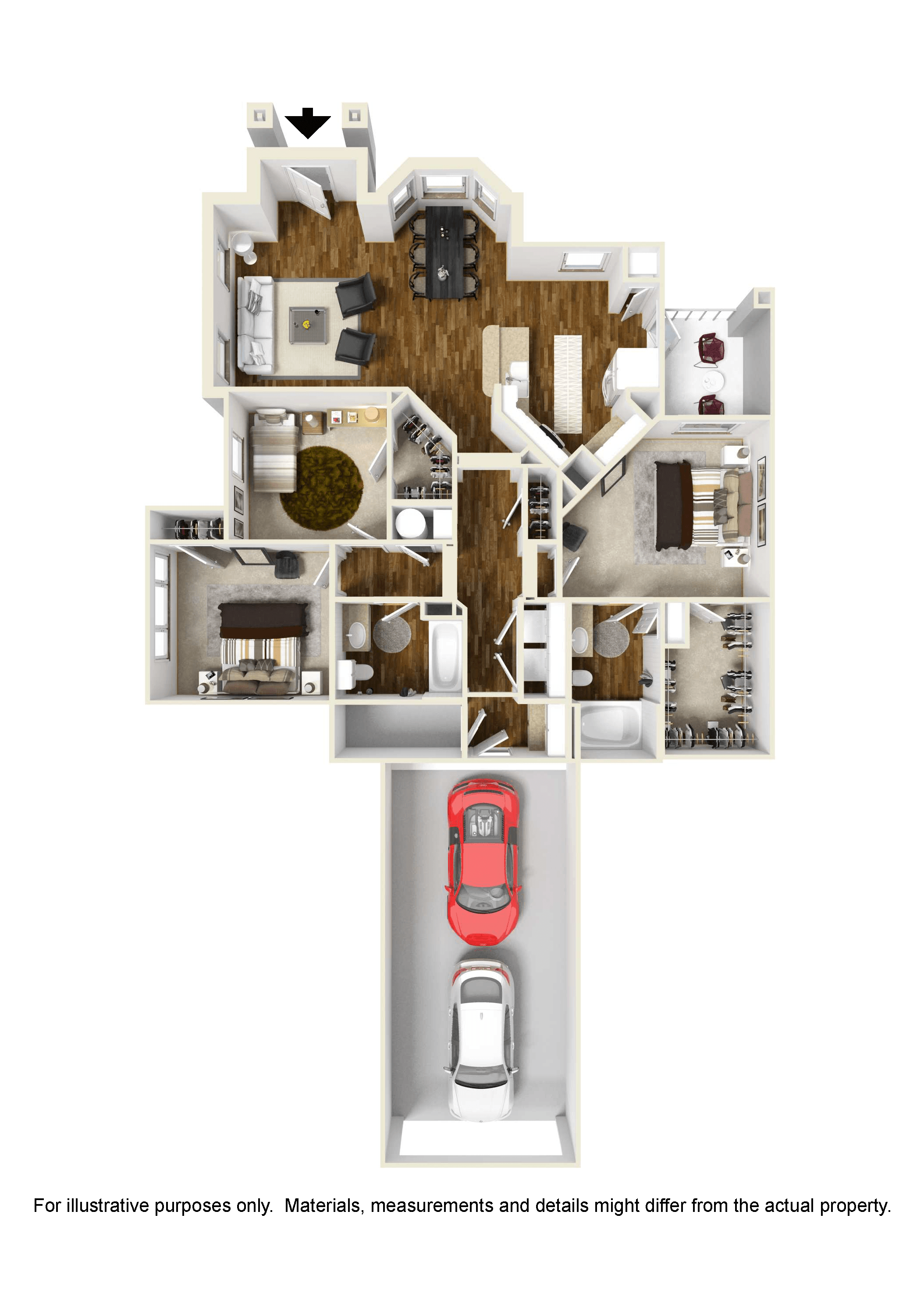 The Fable | 1,369 Sq. Ft. at Faulkner Flats Apartment Homes in Oxford, MS