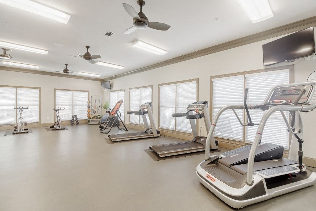 Fitness Center with a View at Cumberland Place Apartment Homes, Tyler