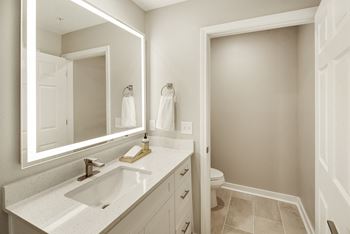 Quartz countertops at The Azul Apartment Homes in Oxford, Mississippi