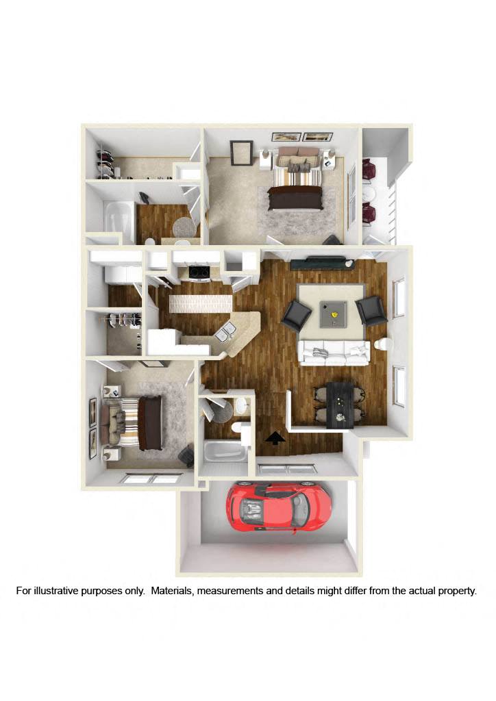 The Pylon | 1,149 Sq. Ft. at Faulkner Flats Apartment Homes, Oxford, MS, Mississippi , 38655