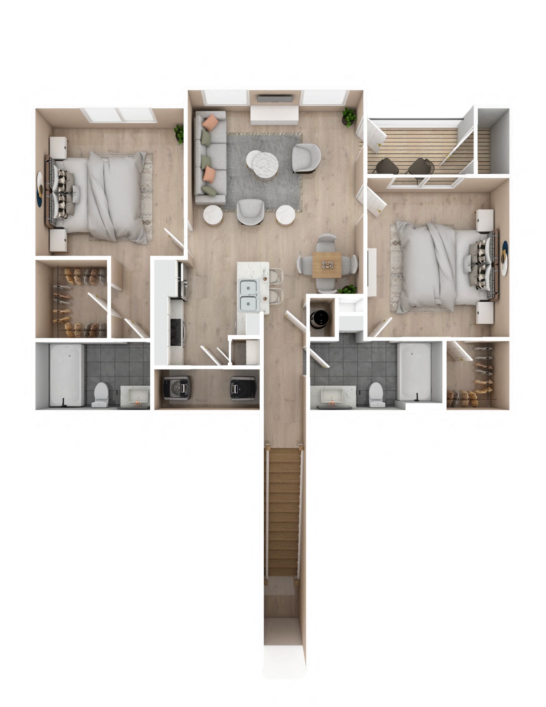 2 bedroom, 2 bathroom apartment   | 1,070 Sq. Ft. at Audubon Park Apartments in Zachary, LA
