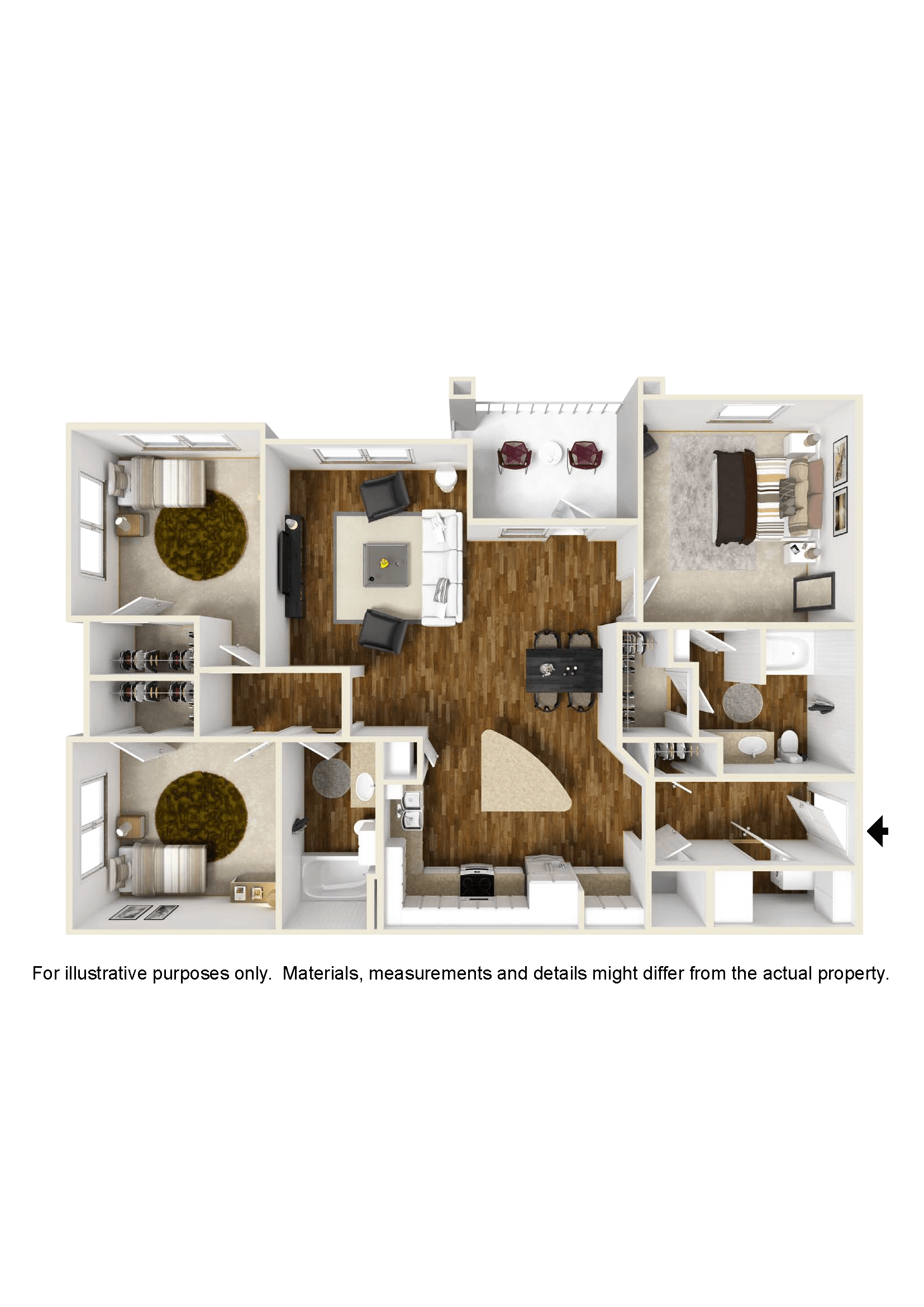 The Town | 1,334 Sq. Ft. at Faulker Flats in Oxford, Mississippi