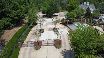 Aerial view of gated community at Legacy Apartment Homes in Ridgeland, MS