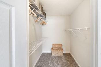 our apartments offer a spacious walk in closet at Bridgewater Apartment Homes, Mississippi