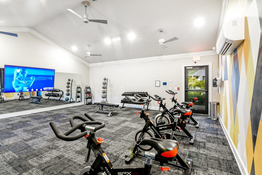 Fitness center at Crossgates Apartment Homes, Starkville, MS 39759
