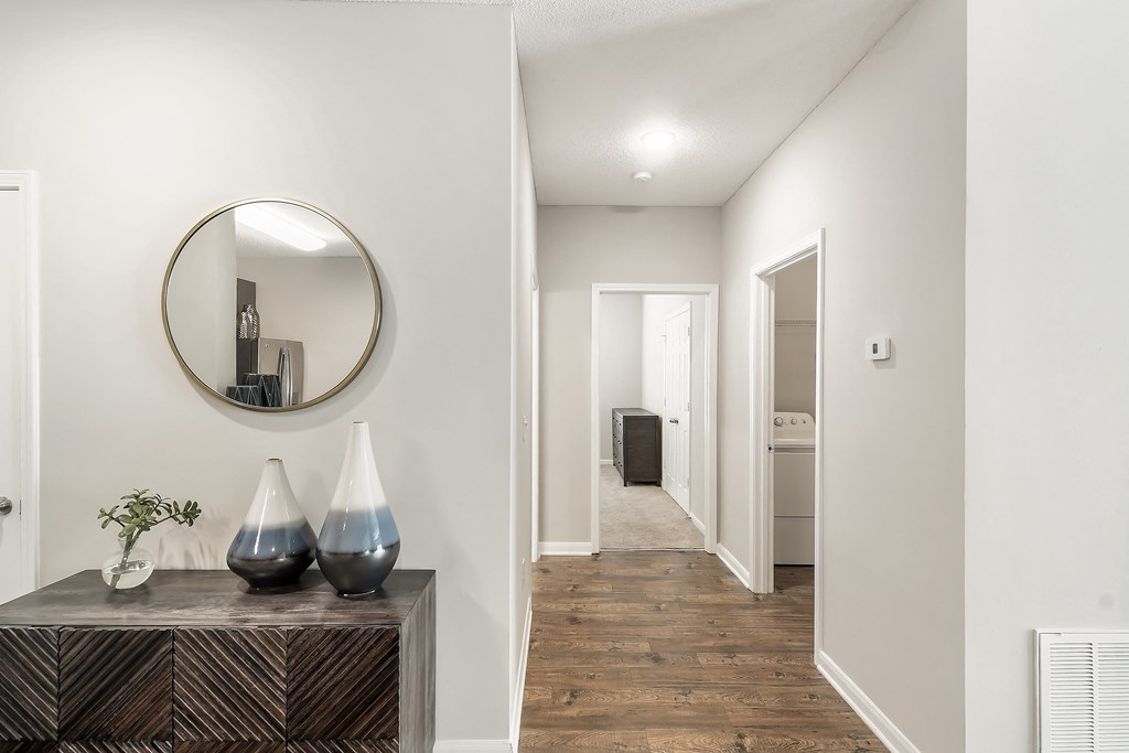 Decorated living area at Lagniappe of Biloxi Apartment Homes, Biloxi, Mississippi