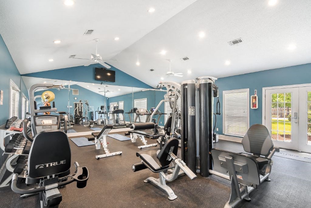 the gym at 1861 muleshoe road in dallas  at The Pointe Apartment Homes, Gautier, Mississippi